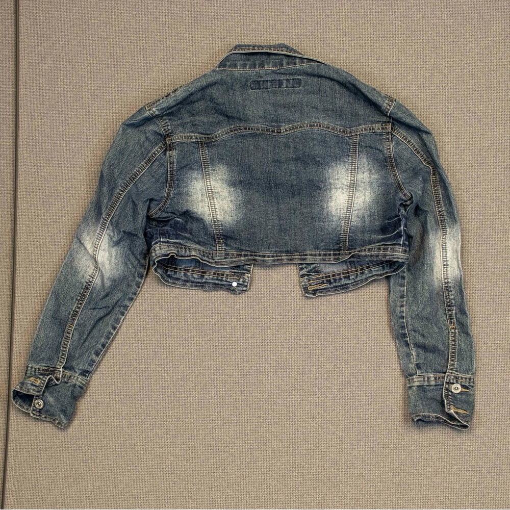 Y2K Cropped Denim Jacket - Picture 2 of 7